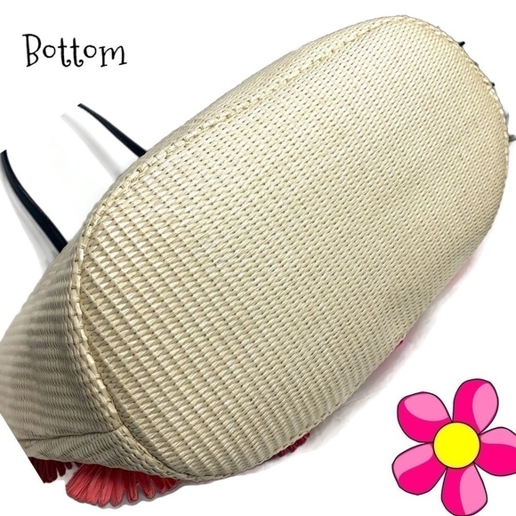 COPY - Kate Spade Floral Appliqué Straw Large Tot… - Picture 6 of 8